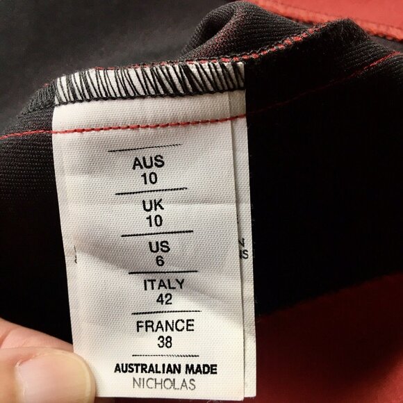 N/Nicholas Ponti Diamond Cut-Out Sleeveless Scuba Midi Cocktail Dress Red Size 6 - Picture 10 of 10